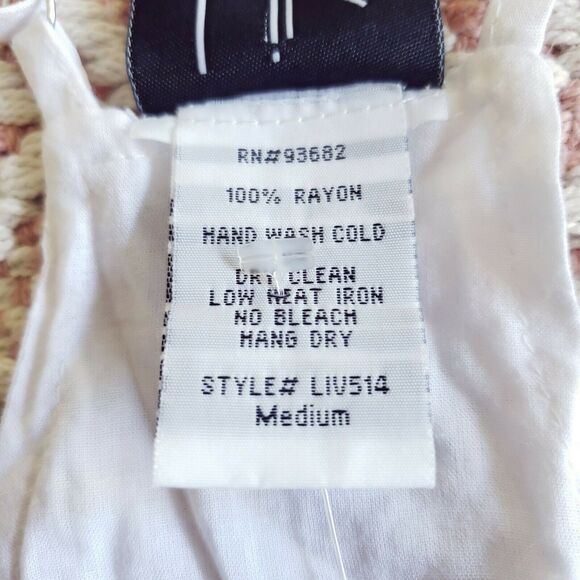 LIV Los Angeles racerback white sleeveless tank cami lace shorts romper Sz M NEW - Picture 5 of 7